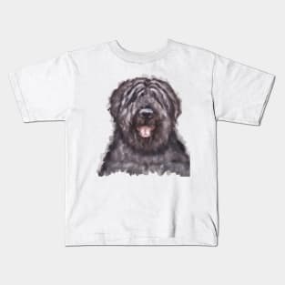 Bouvier des Flandres Watercolor - Dog Lovers Kids T-Shirt